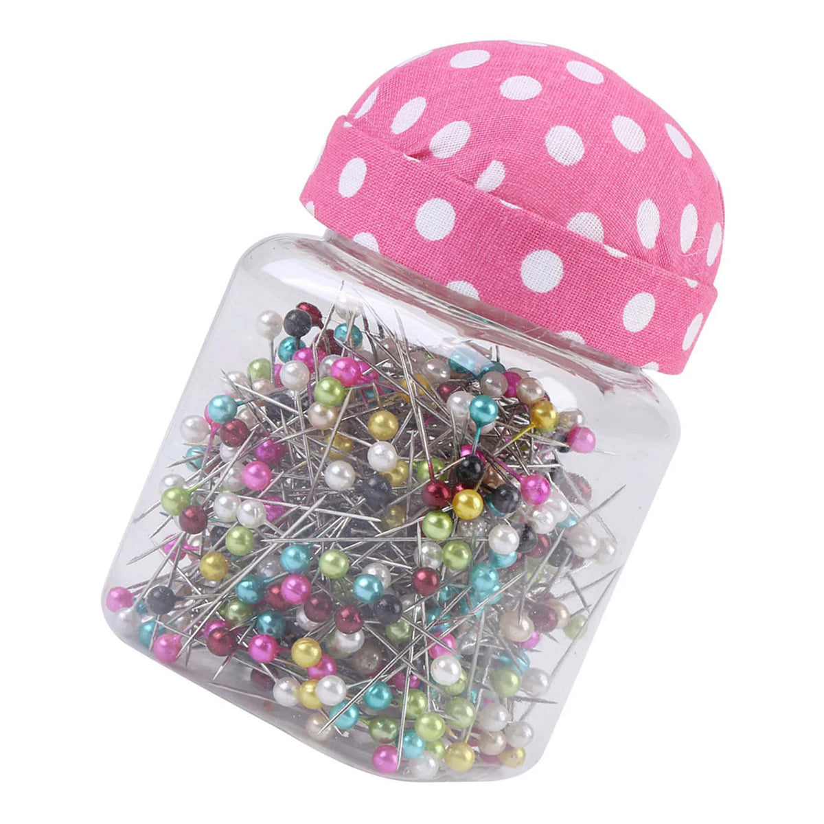 500pcs Pearl Head Sewing Pins with Pin Cushion Box – Colorful Sewing Pins Set Nixie