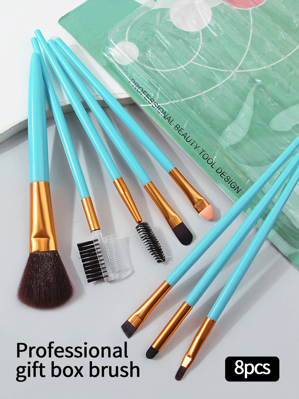 Nixie 8-Piece Makeup Brush Set – Blush, Eye & Brow Brushes Makeup Brush Set Nixie
