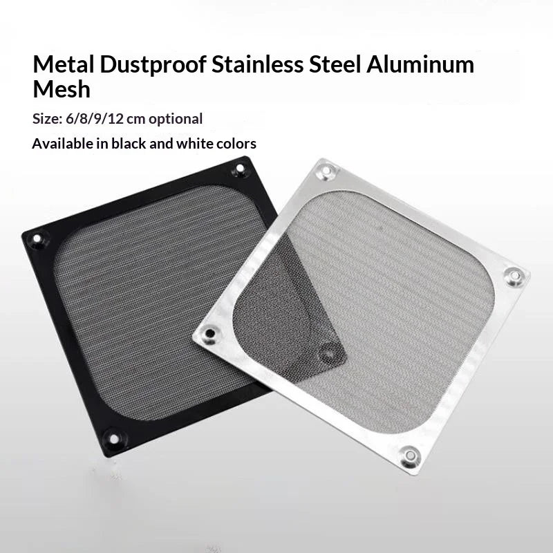 PC Fan Dust Filter 60/80/90/120mm Steel Mesh Aluminum Frame PC Fan Dust Filter Nixie