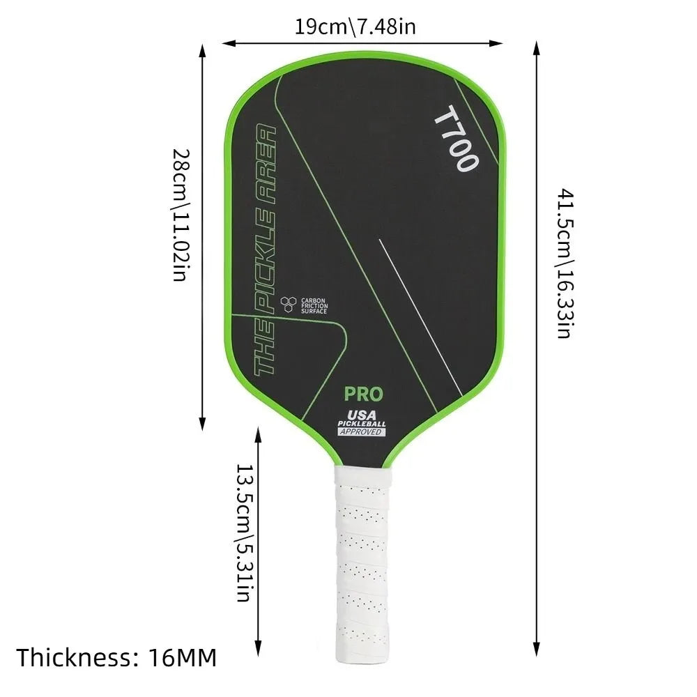 T700 Carbon Fiber Pickleball Paddle 16MM – USAPA Approved Pickleball Paddle Nixie