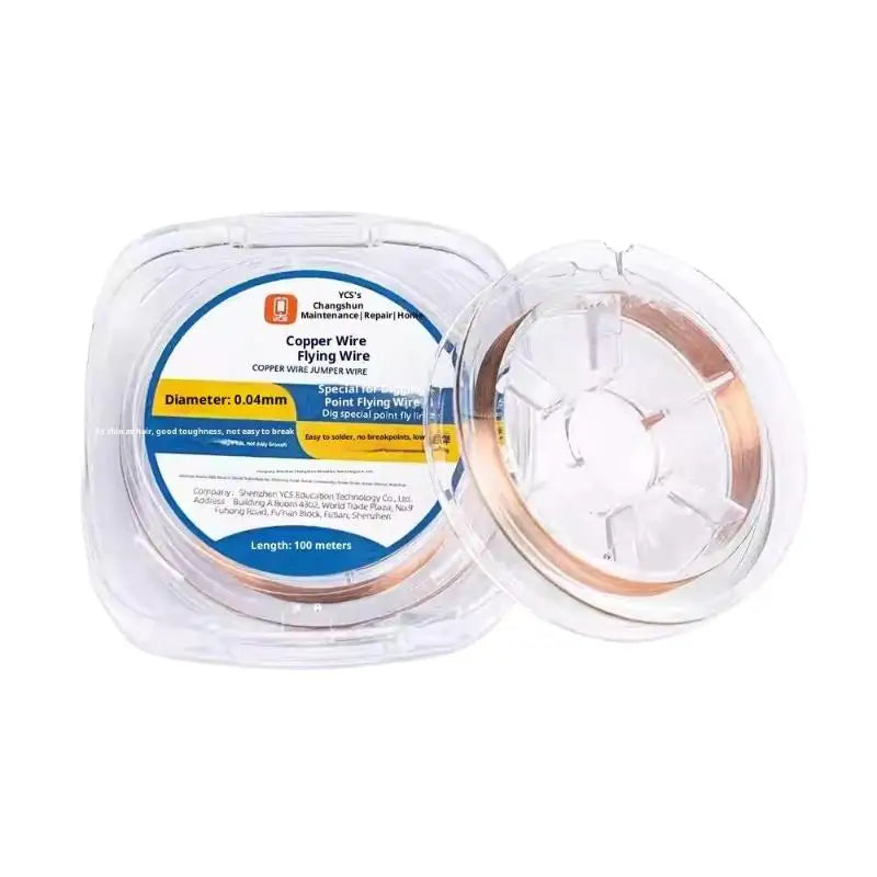 Super Fine Copper Jumper Wire 0.04mm 100m for PCB Repair PCB Repair Wire Nixie