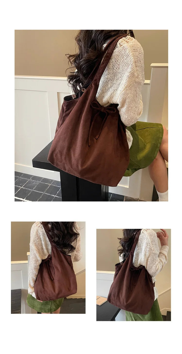 Large-Capacity Korean Double-Sided Shoulder Tote Bag Women Shoulder Tote Bag Nixie Coffee