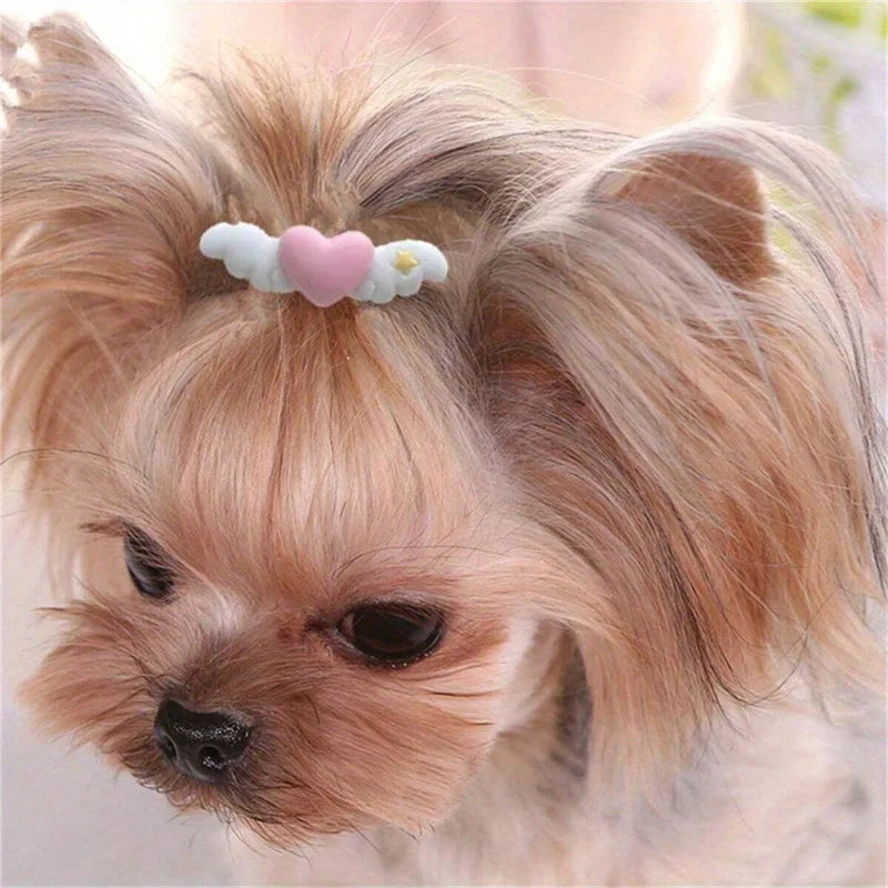 2 PCS Cat & Dog Love Wings Hair Clips | Party Accessories Hair Clips Nixie