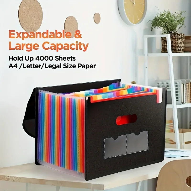 A4 Hanging Flip Organ File Bag – 13 or 25 Pocket Organizer Accordion File Organizer Nixie