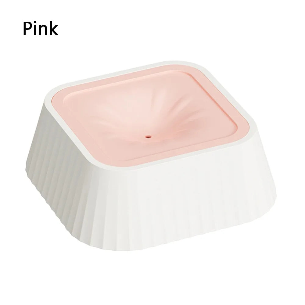 Anti-Spill Slow Drinking Pet Water Fountain Bowl 1000ml Pet Water Fountain Nixie Pink
