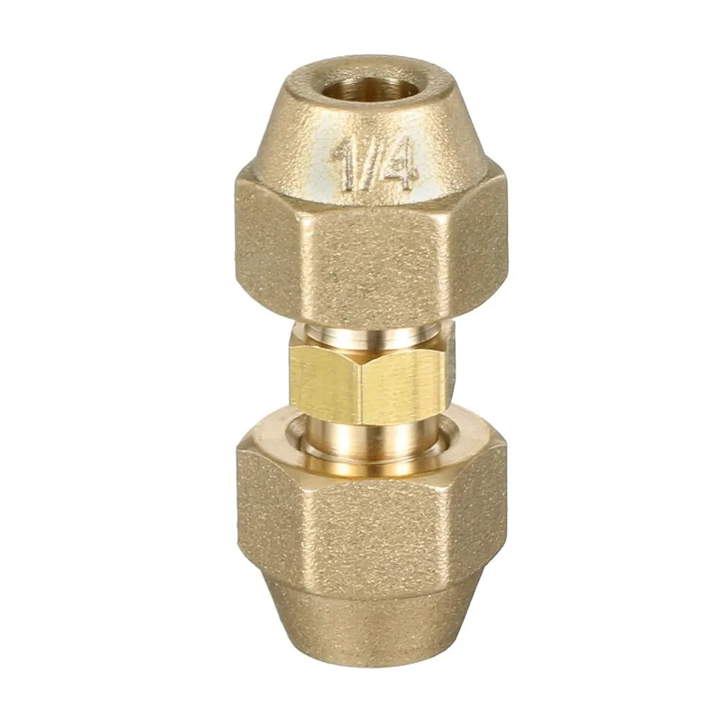 Copper Flare Fitting Extension Joint 1/4" 3/8" 1/2" with Flare Nuts Pipe Flare Fitting Nixie 1-4-
