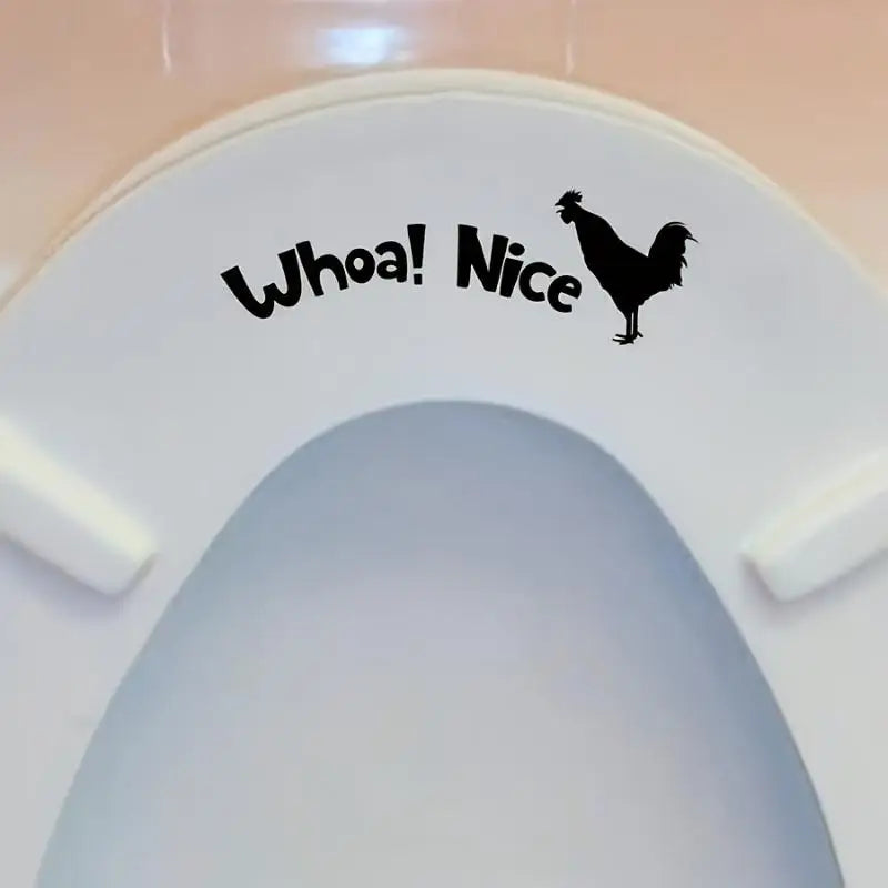 Rooster Toilet Seat Sticker – Removable Bathroom Decal 2 Pcs Bathroom Decal Sticker Nixie