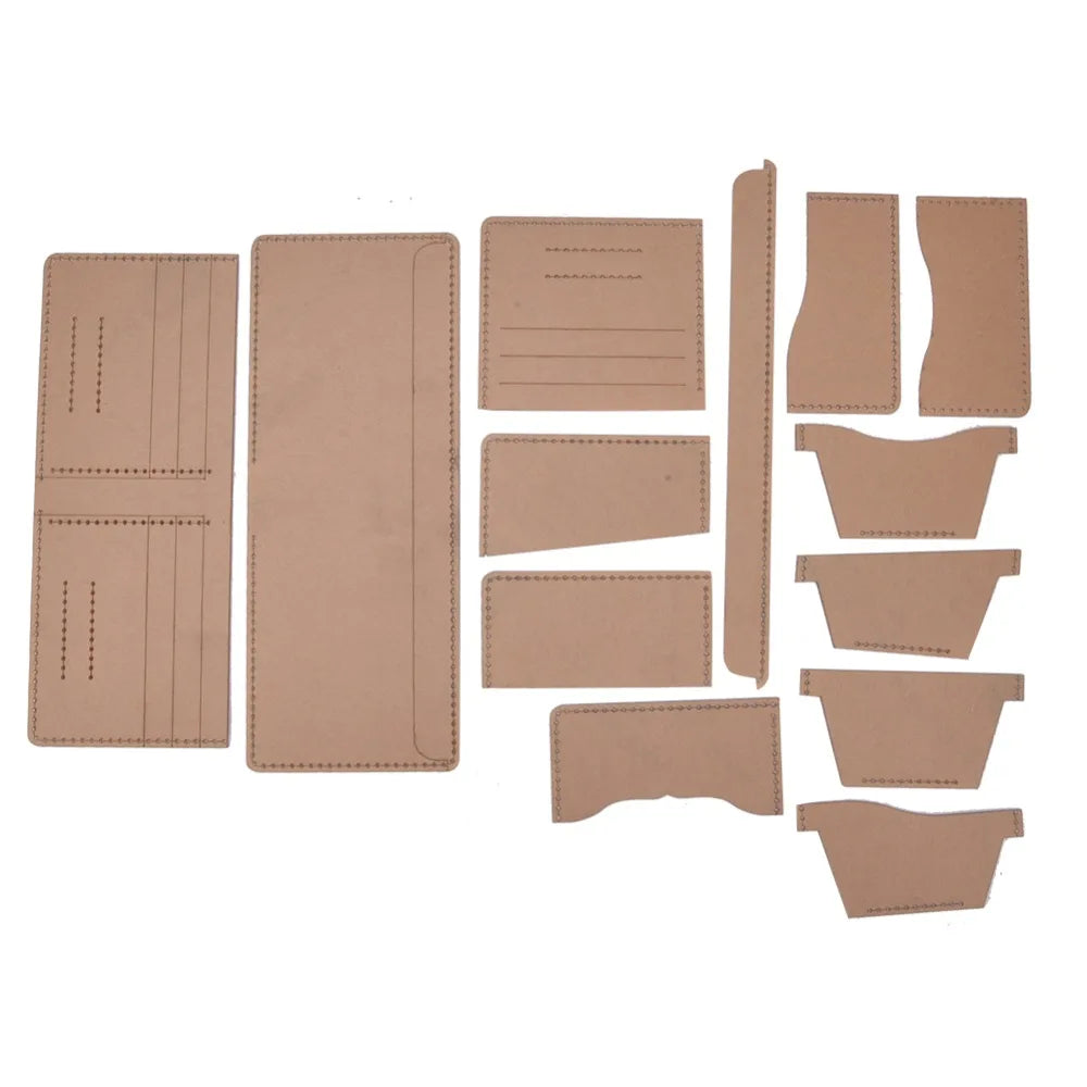 Acrylic Wallet Template – Transparent Leather Pattern & Punch Marks