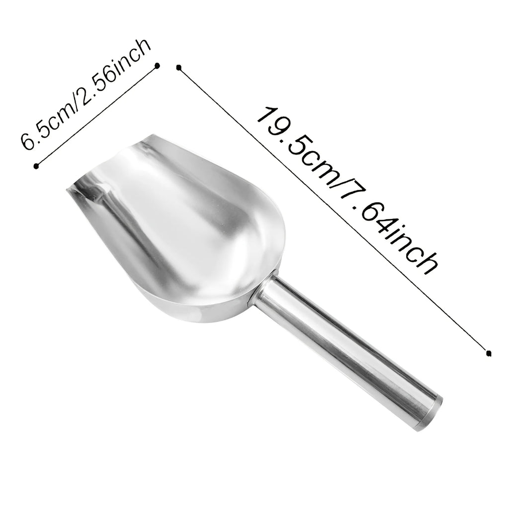 3-Piece Stainless Steel Scoop Set – Rustproof Ice & Food Shovel Kitchen Scoop Set Nixie