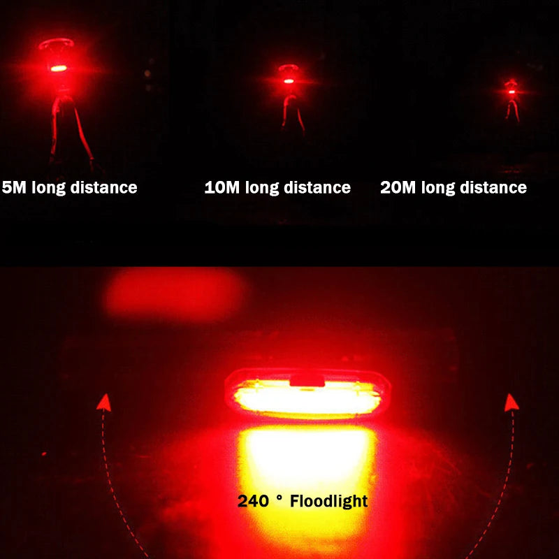 BUCKLOS LED Bike Tail Light – Rechargeable, IPX6 Waterproof Bike Rear Light Nixie