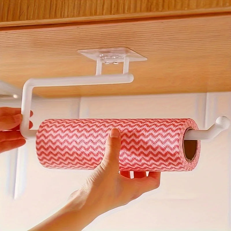 Cabinet Paper Towel & Toilet Roll Holder – Plastic Rack Paper Roll Holder Nixie