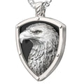 Vintage Gothic Egyptian Horus Eagle Pendant Necklace for Men Pendant Necklace Nixie Silver Plated