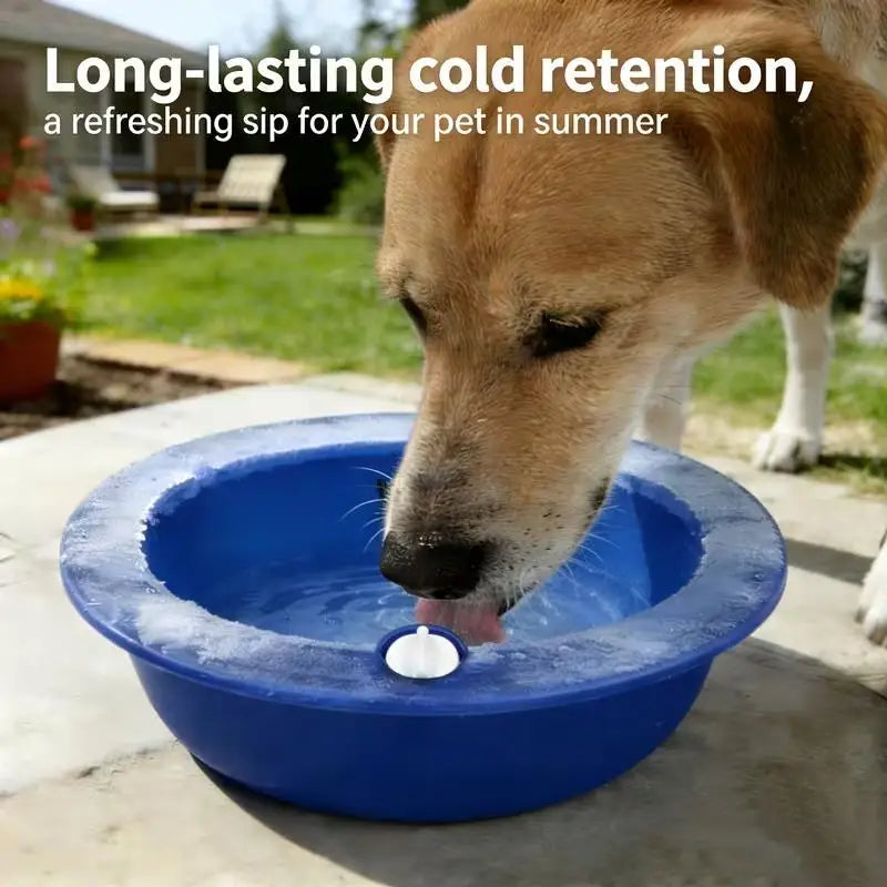 Summer Cooling Dog Bowl – Ice Pet Water Feeder | Cold Retention