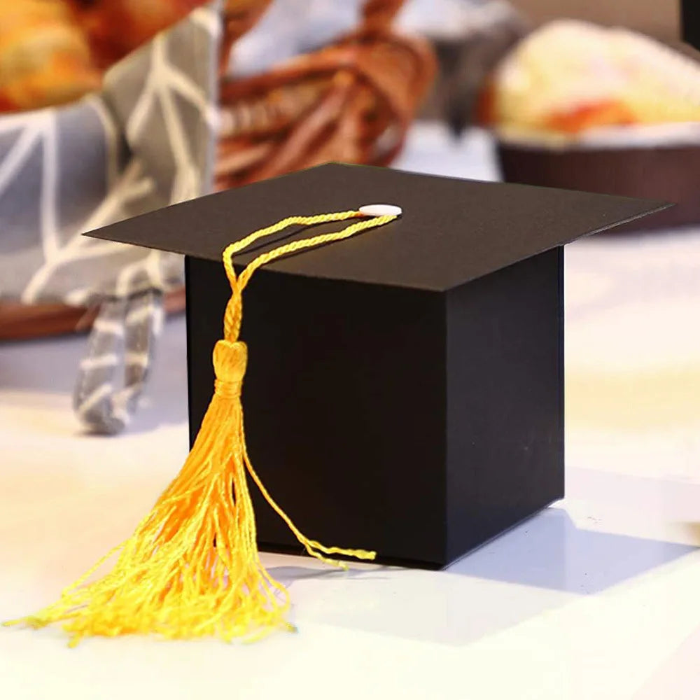 2025 Graduation Hat Gift Bags – Candy & Party Favor Boxes Graduation Gift Bags Nixie Yellow 5pcs Other