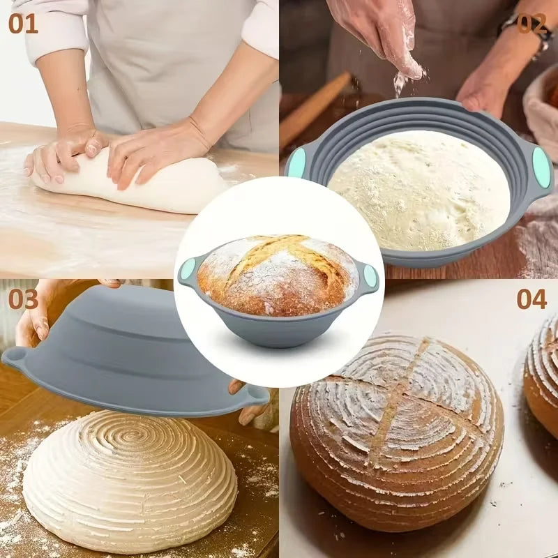 Silicone Bread Dough Fermentation Basket & Cake Baking Mold