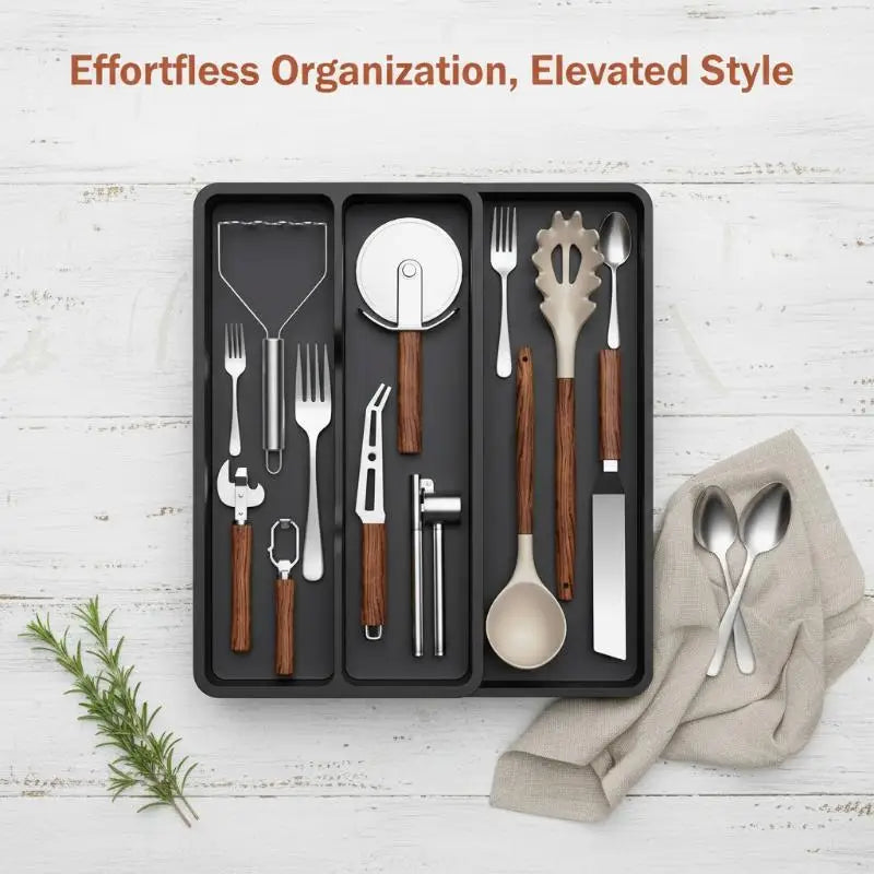 Expandable Cutlery Drawer Organizer Tray | Adjustable Kitchen Drawer Organizer Tray Nixie