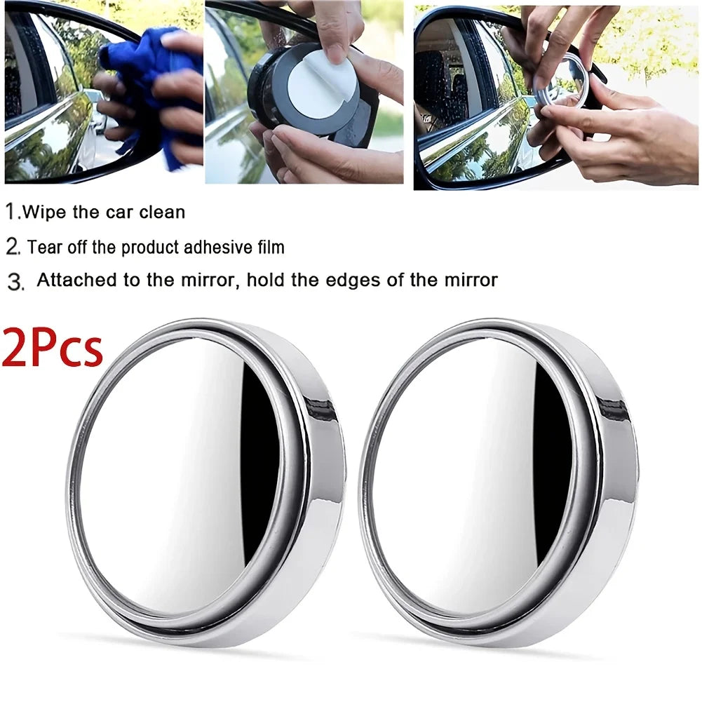 360° HD Circular Car Blind Spot Mirrors – 2-Piece Set Car Blind Spot Mirror Nixie