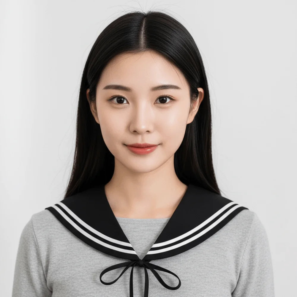 Sailor Detachable Fake Collar Scarf – Black & White | Nixie Detachable Fake Collar Nixie