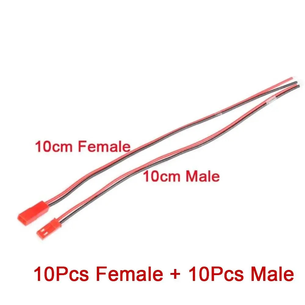 10 Pairs 22AWG JST 2-Pin Male Female Connector Cable JST Connector Cable Nixie