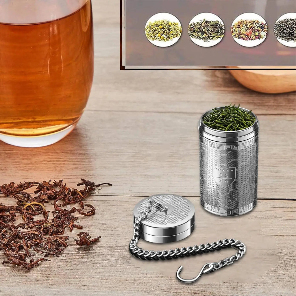 Stainless Steel Tea Infuser Mesh Filter Strainer & Tray