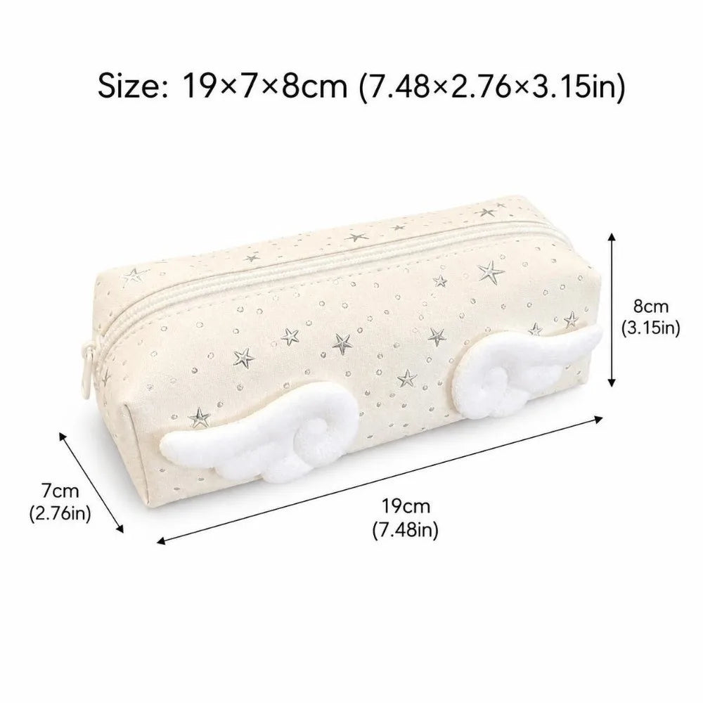 Angel Wing Star Pencil Case – Large Capacity Stationery Pouch Pencil Case Nixie