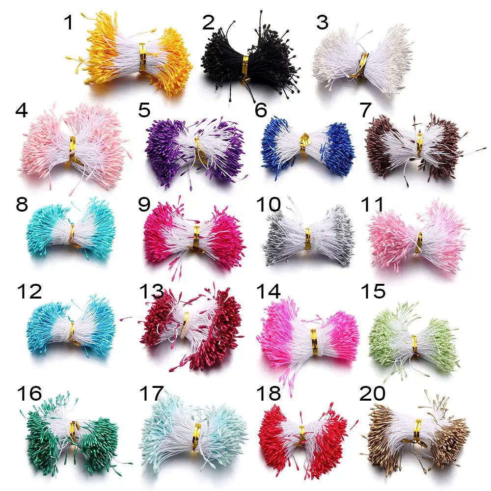 400pcs Double Head Flower Stamens DIY Floral Craft Pistil Floral Craft Supplies Nixie