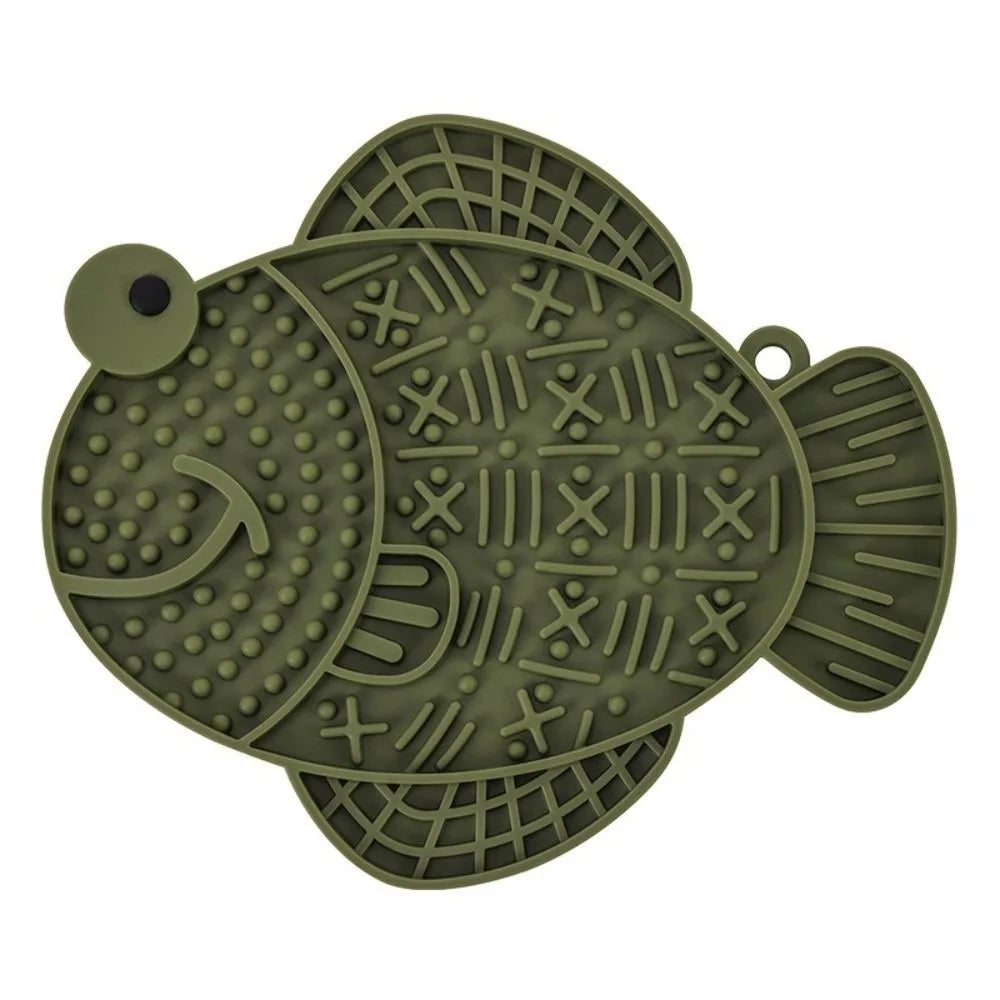 Silicone Slow Feeder Lick Mat – Frog & Fish Shape for Dogs