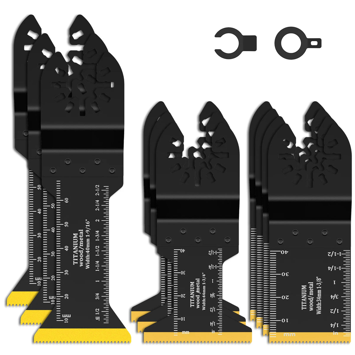 10-Pc Titanium Bimetal Oscillating Saw Blade Kit | Multi-Tool Oscillating Saw Blades Nixie