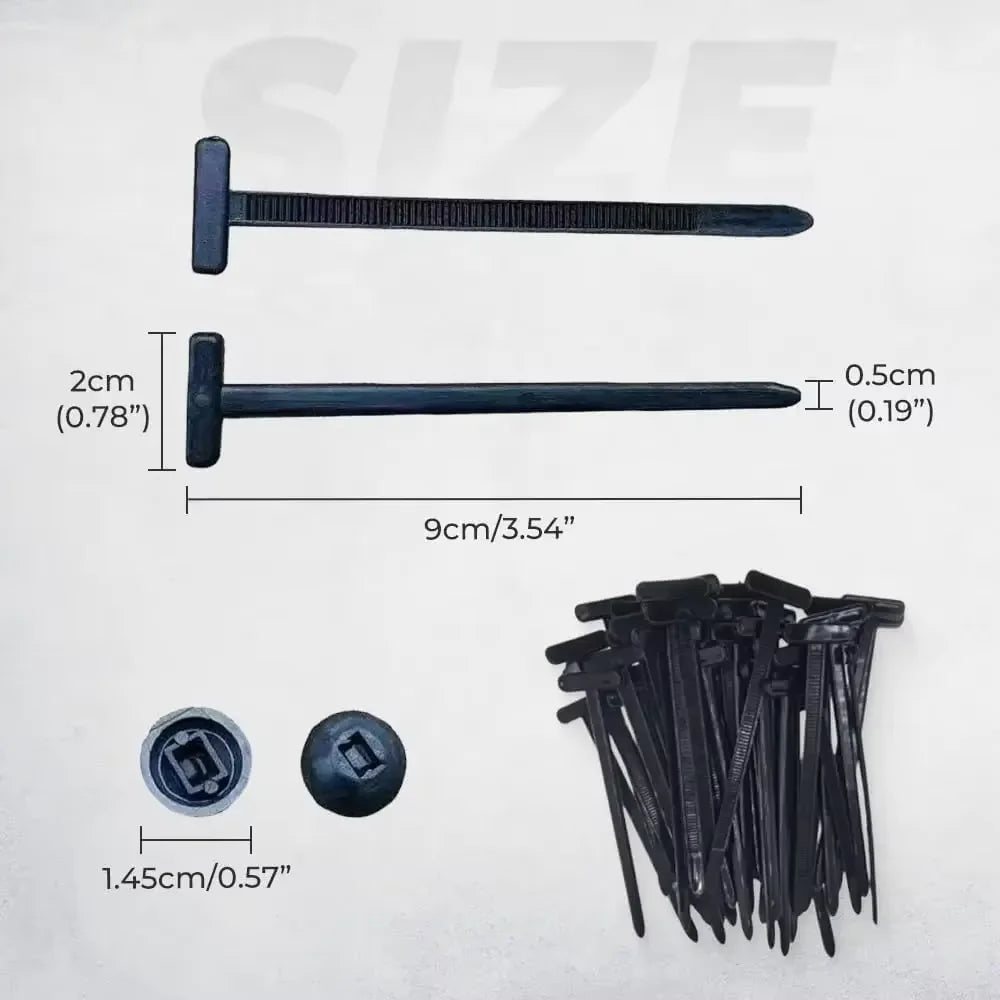 Heavy Duty UV Resistant Nylon Zip Ties with Pin Fasteners 50-300PCS Nylon Cable Ties Nixie