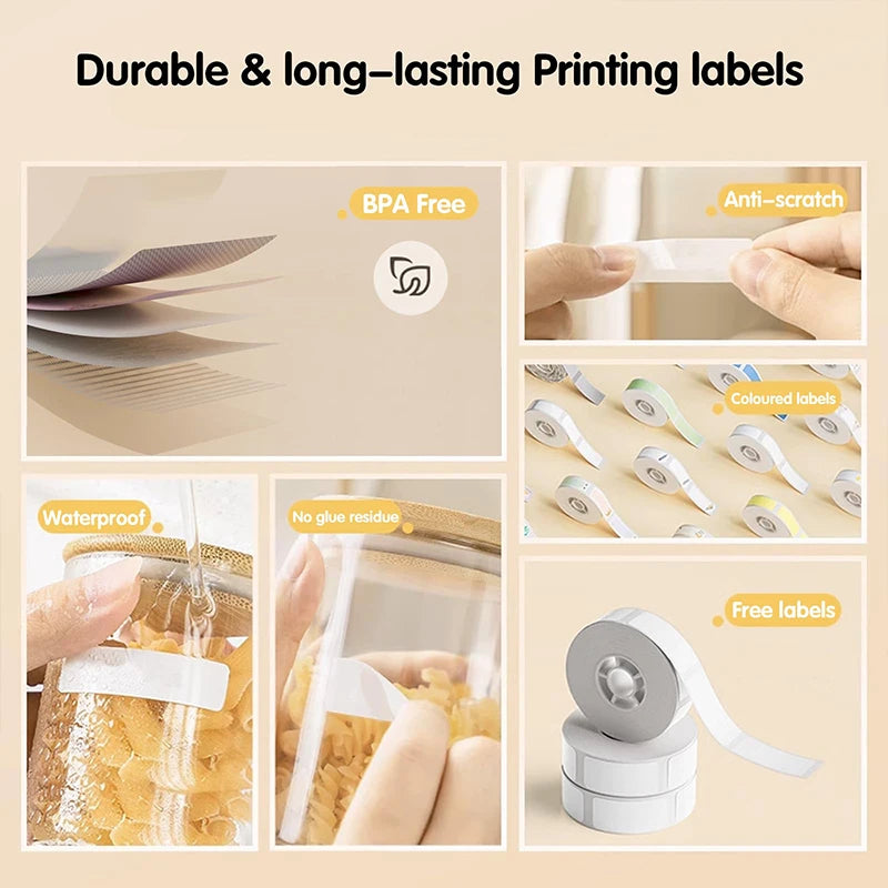 Niimbot Thermal Labels for D11 D110 D101 – Waterproof UV Stickers Thermal Label Stickers Nixie