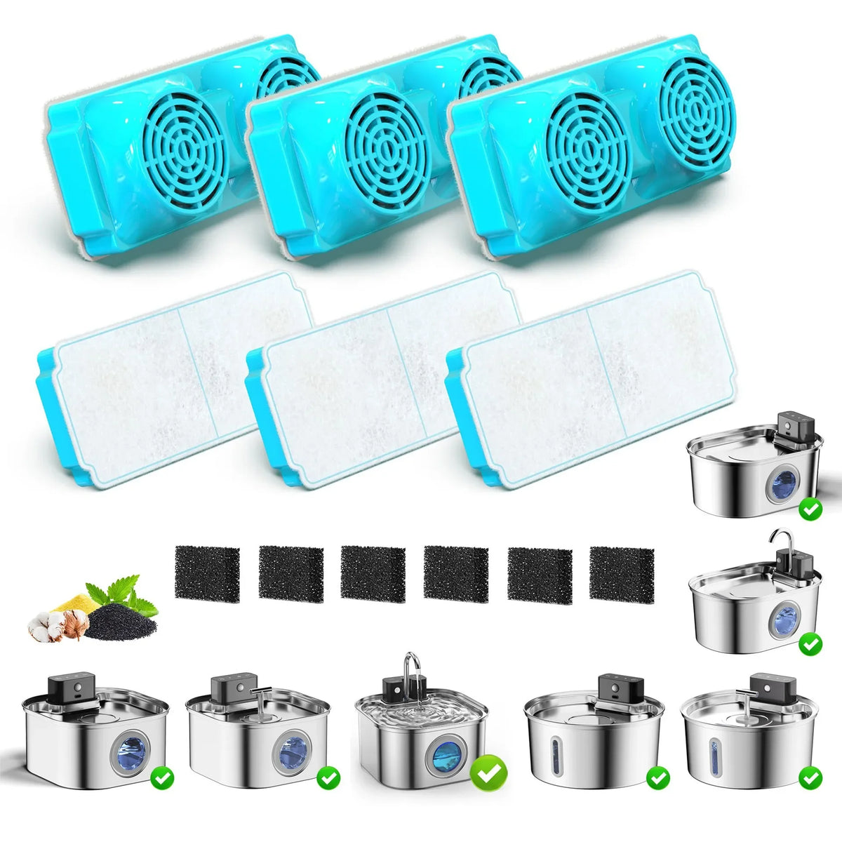 Cat Water Fountain Replacement Filters – Pet Water Purifier Pet Fountain Filter Nixie