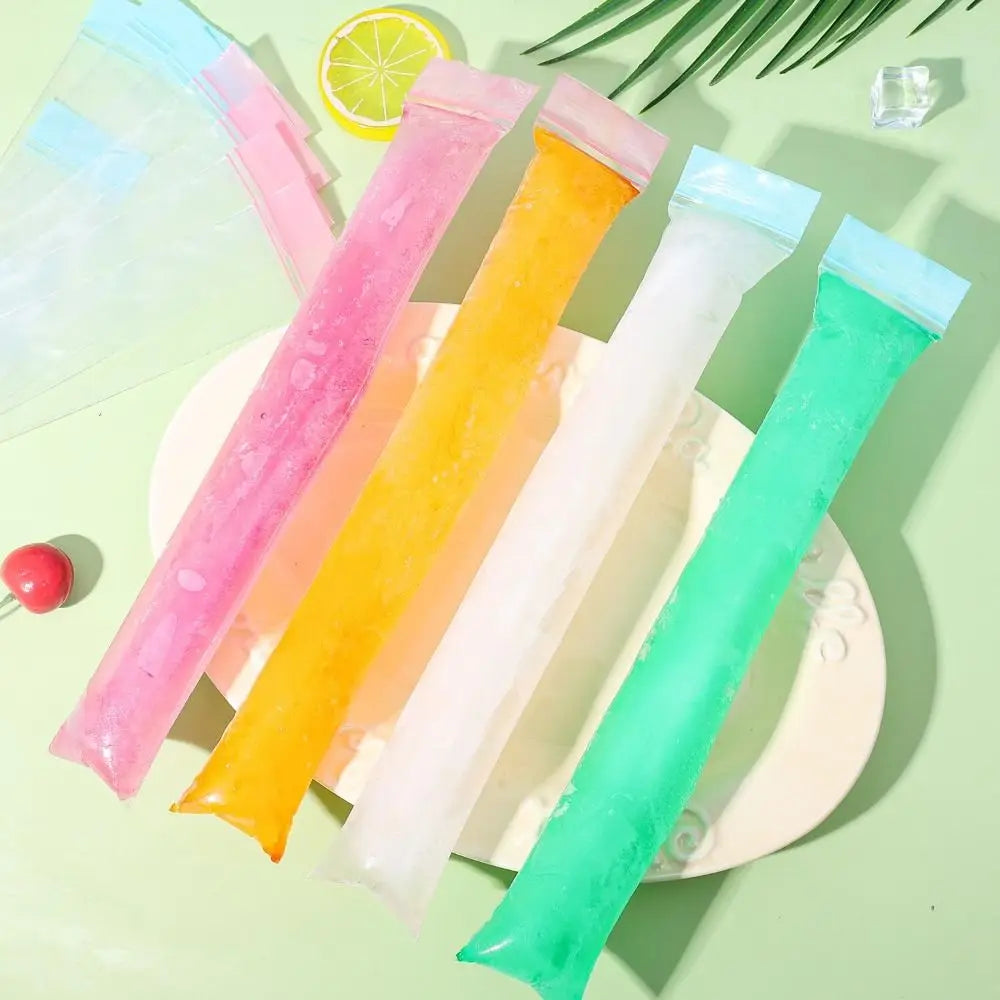 50/100Pcs Disposable Popsicle Bags Food Grade PE Ice Pop Mold Ice Pop Mold Bags Nixie
