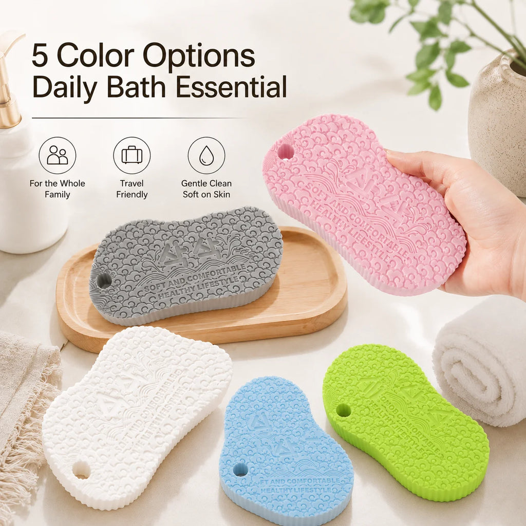 Children's Soft 3D Bath Sponge – Gentle Exfoliating Scrubber
