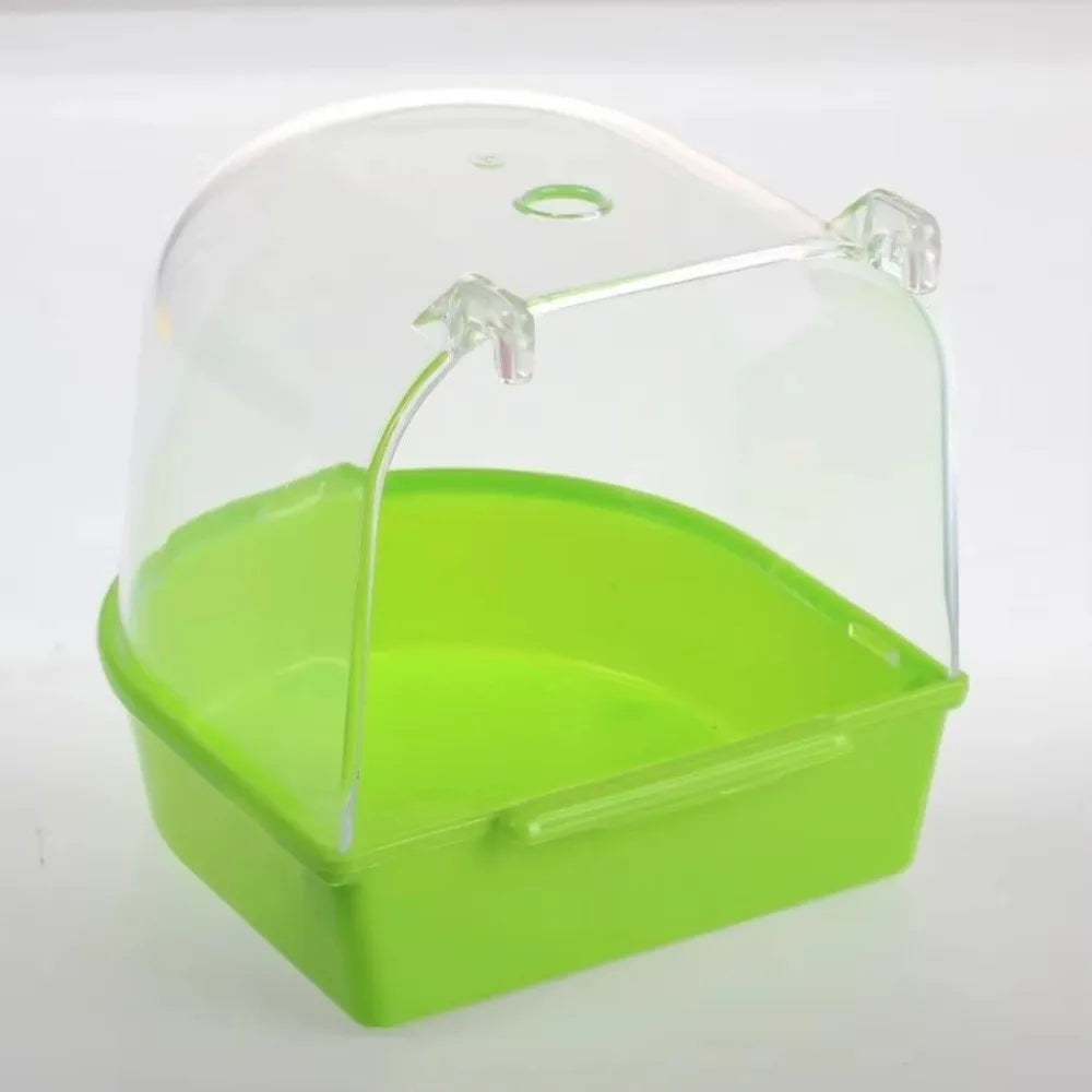 Clear Hanging Bird Bath for Cage – Parrot Bathtub Bird Bath Nixie
