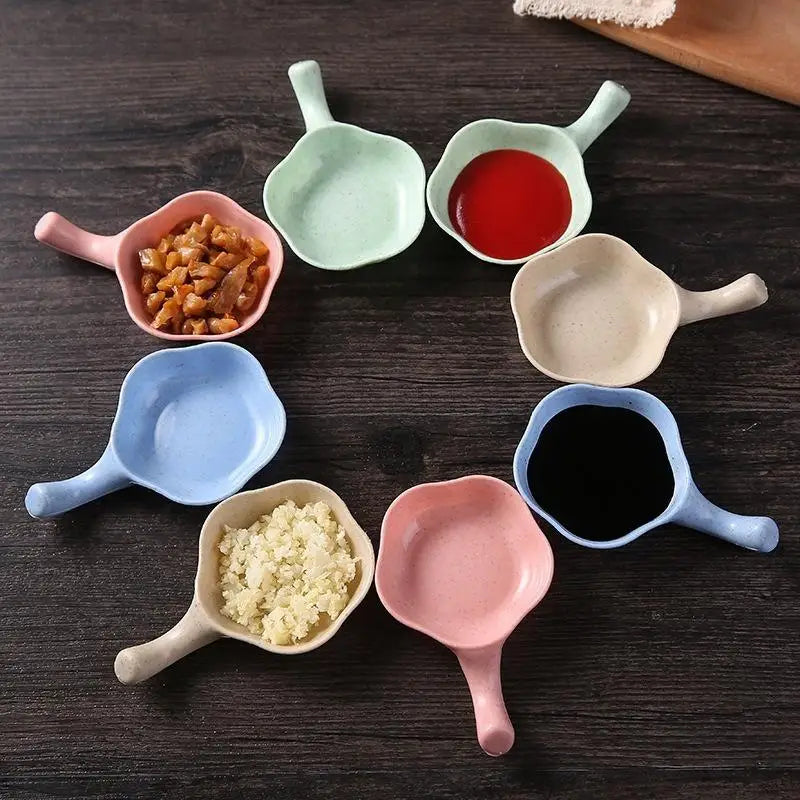 Wheat Straw Seasoning Dish | Japanese Dipping Bowl BPA-Free Dipping Sauce Dish Nixie