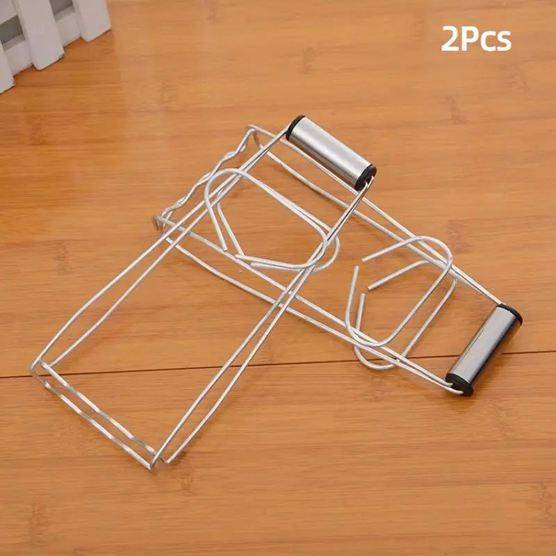 Stainless Steel Foldable Bowl Clip & Plate Gripper – 2 Pack