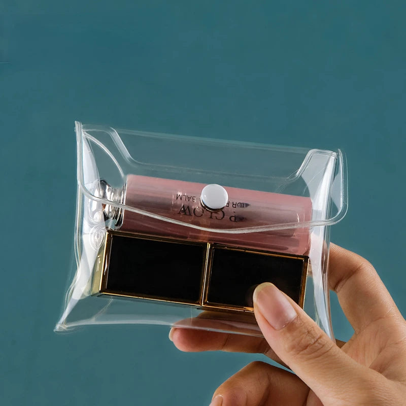 Clear PVC Makeup Brush Bag – Portable Waterproof Travel Pouch Makeup Storage Bag Nixie S