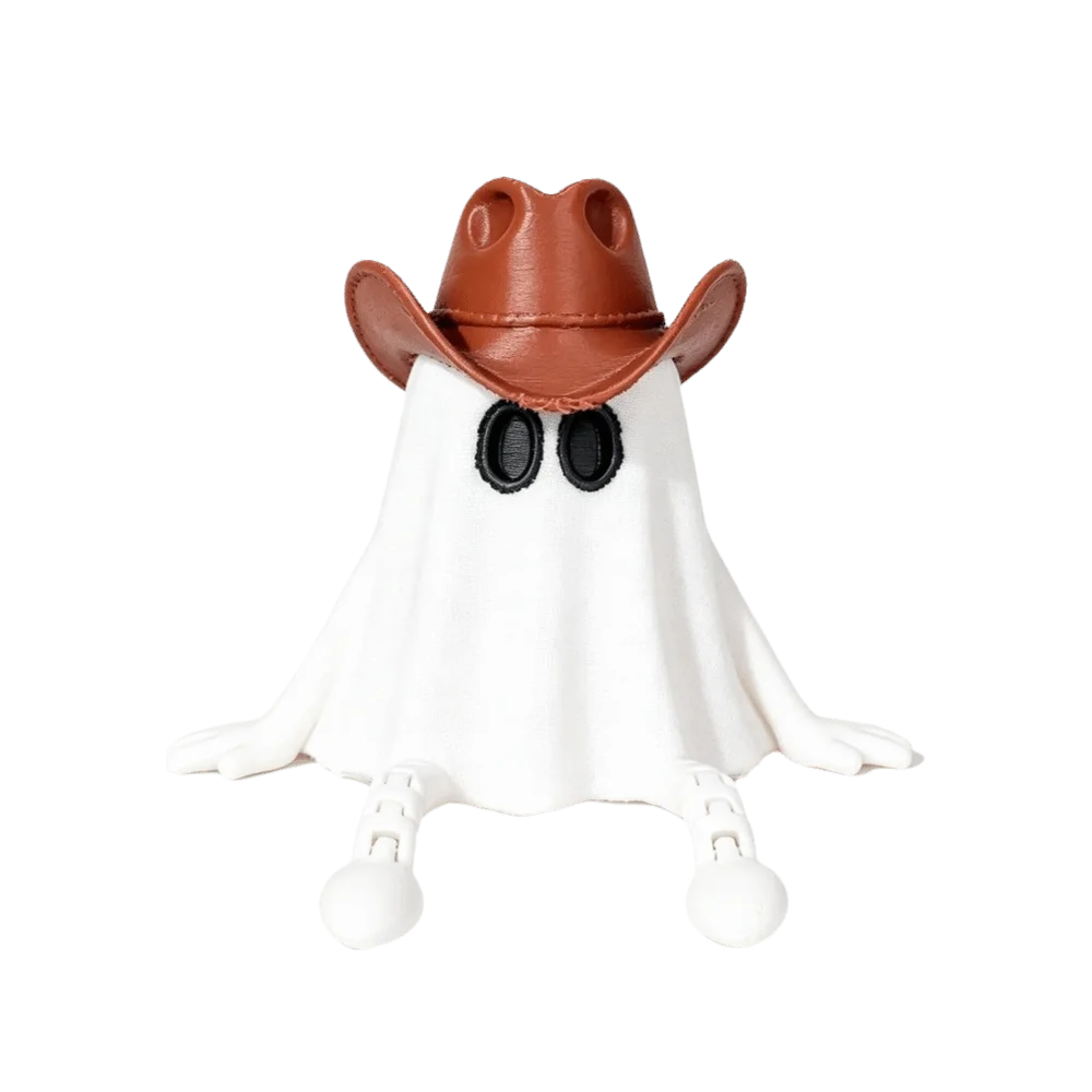 3D Printed Ghost Figurine – Articulated Movable Joints Decor Halloween Figurine Nixie Style-4