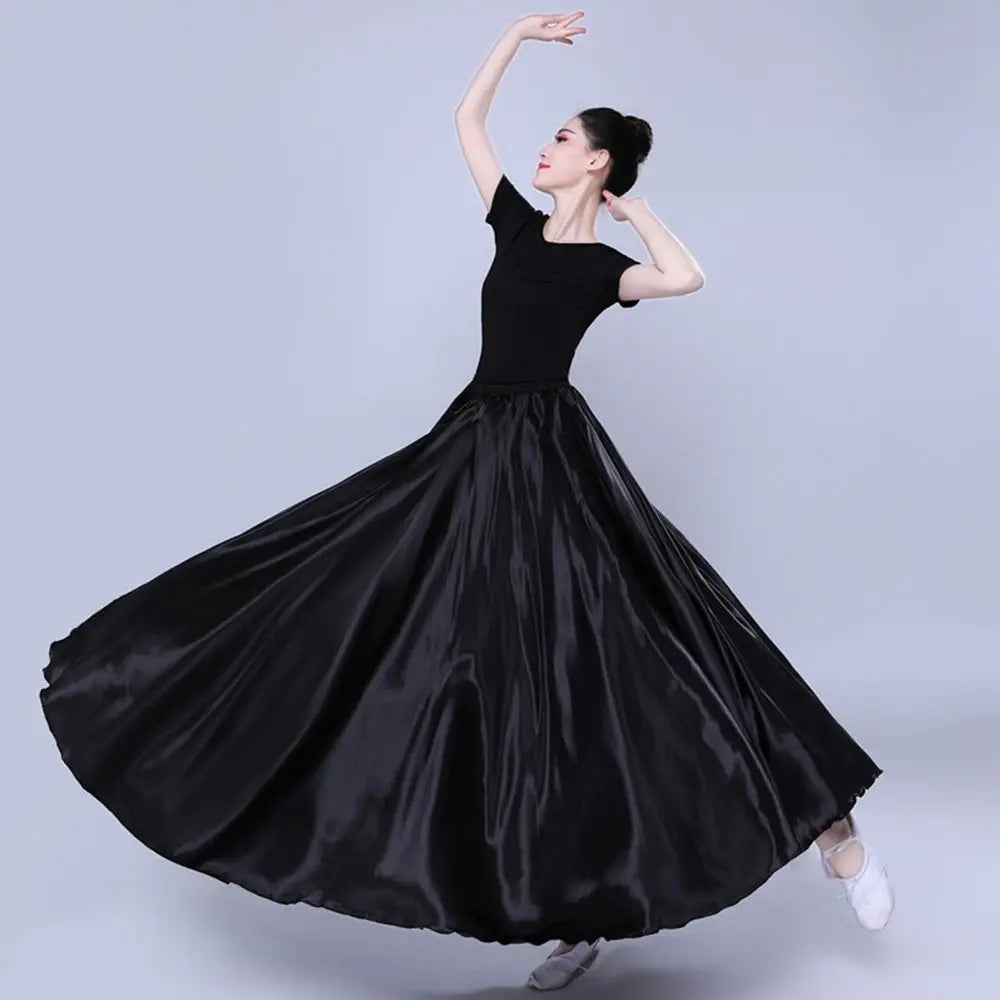 Women's Gypsy Belly Dance Skirt – Flamenco Polyester Dress Belly Dance Skirt Nixie