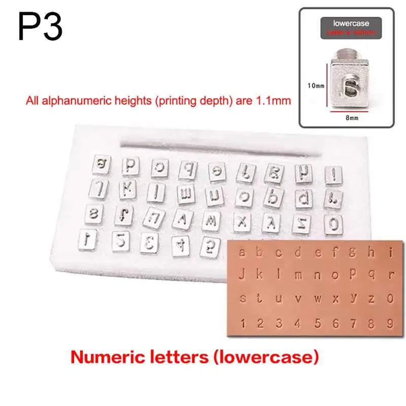 36Pcs Metal Stamp Set – Alphabet & Number Punch for Leather Metal Stamp Set Nixie P3