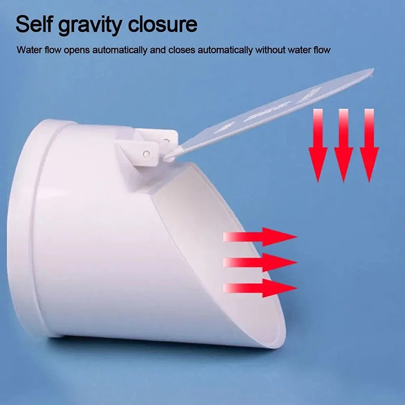 PVC Floor Drain Valve Anti-Odor Anti-Rat Cover 50–160mm Pipe