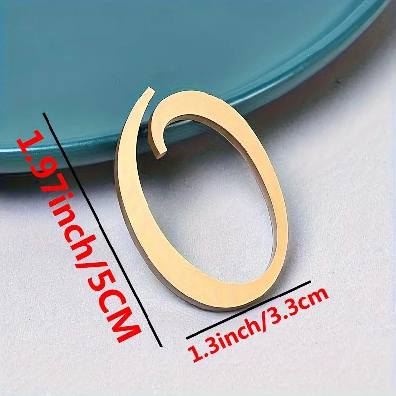 5cm Gold 3D Acrylic House Number Doorplate – DIY Address Sign House Number Sign Nixie