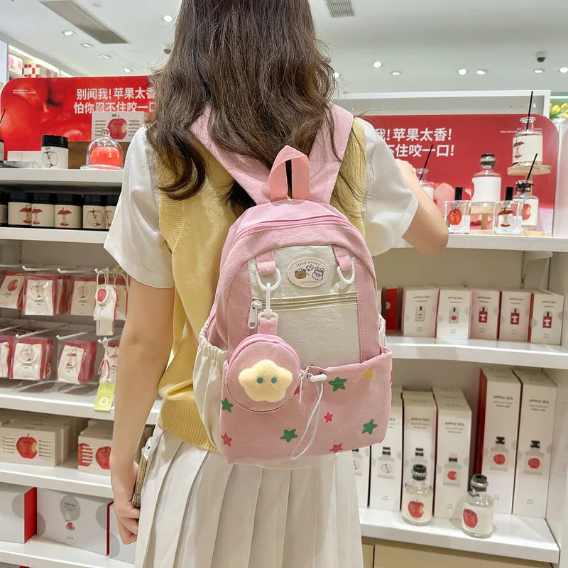 Korean Style Large Capacity Girls Backpack – Cute & Casual Girls School Backpack Nixie