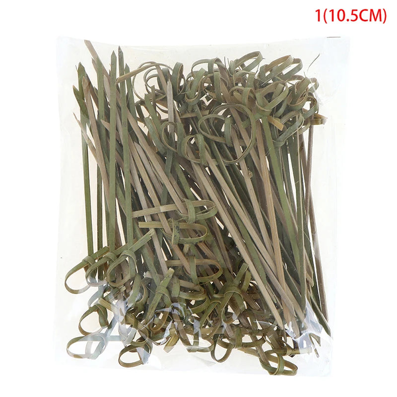 Bamboo Knot Skewers 100/200-Pack – BBQ & Cocktail Picks Bamboo Cocktail Skewers Nixie A5