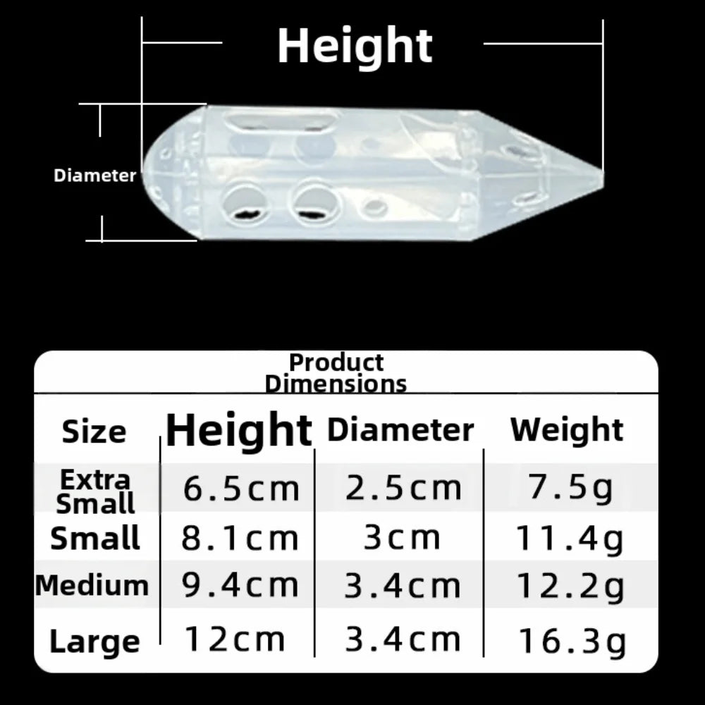 3pcs Luminous Rotating Swim Feeder Bait Cage Set S M L Swim Feeder Bait Cage Nixie