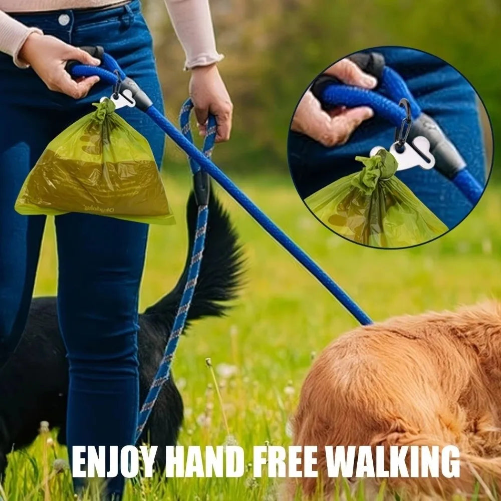 Stainless Steel Dog Poop Bag Holder with Clip | Hands-Free Dog Waste Bag Holder Nixie