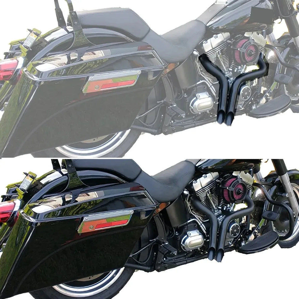 2-Inch Drag Pipe Exhaust Kit for Sportster Softail Dyna Touring Motorcycle Exhaust Kit Nixie