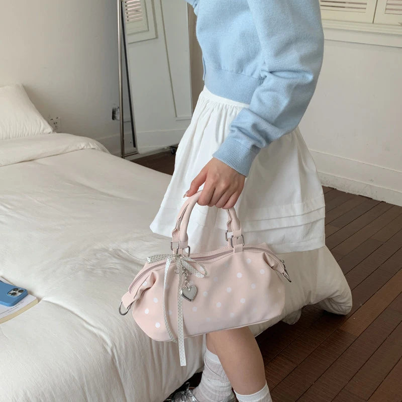 Korean Polka Dot Pillow Bag – Large Women's Shoulder Crossbody Women's Handbag Nixie