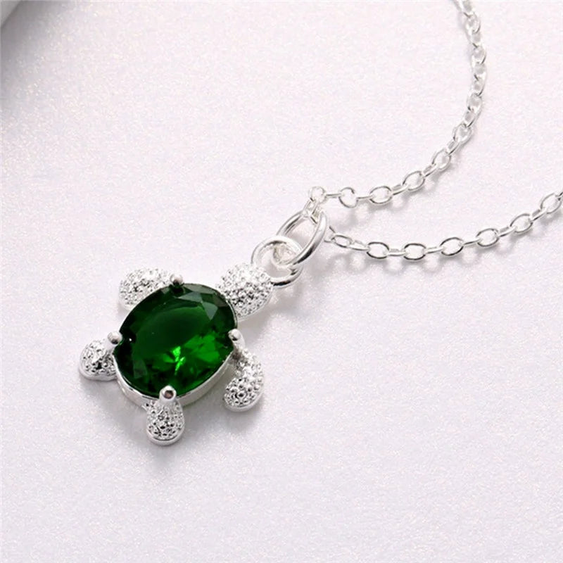 Turtle Pendant Necklace Glass Crystal Mood Tracker – Nixie Pendant Necklace Nixie
