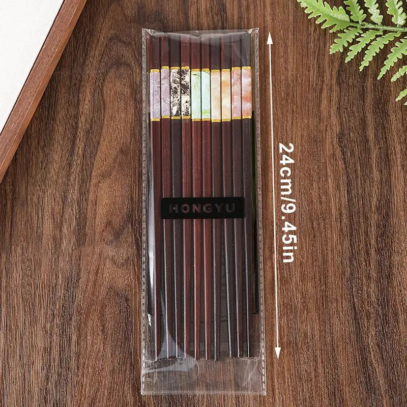 Reusable Bamboo Chopsticks Non-Slip | 5 Pairs for Sushi Bamboo Chopsticks Nixie